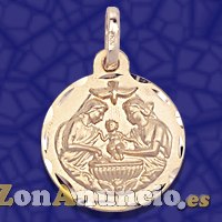 Medallas de virgenes y santos en oro y plata